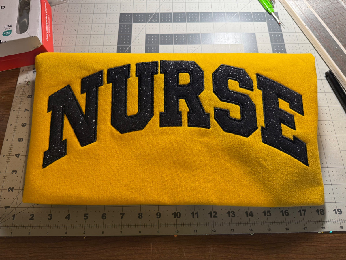 NURSE Varsity Embroidered Sweatshirt