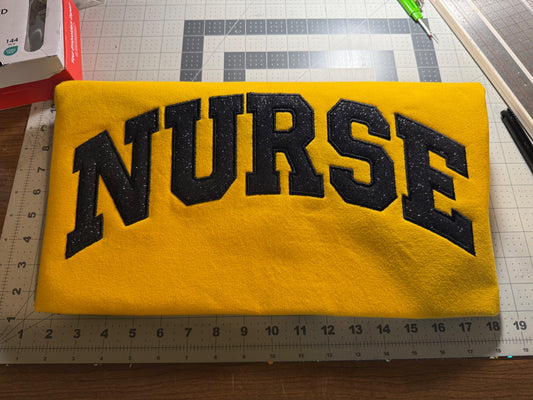 NURSE Varsity Embroidered Sweatshirt
