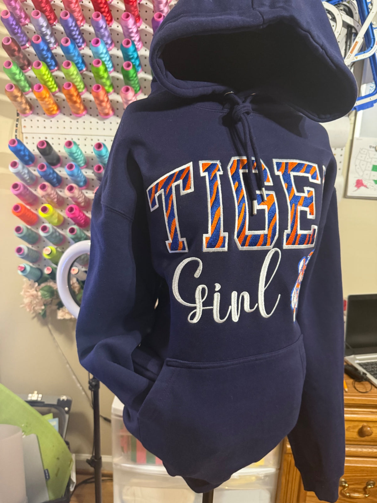 TIGER GIRL Embroidered Hoodie